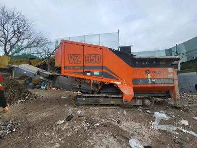 used shredder Arjes VZ 950 - heavy scrap processing unit, large scale volume reduction, twin shaft primary shredder