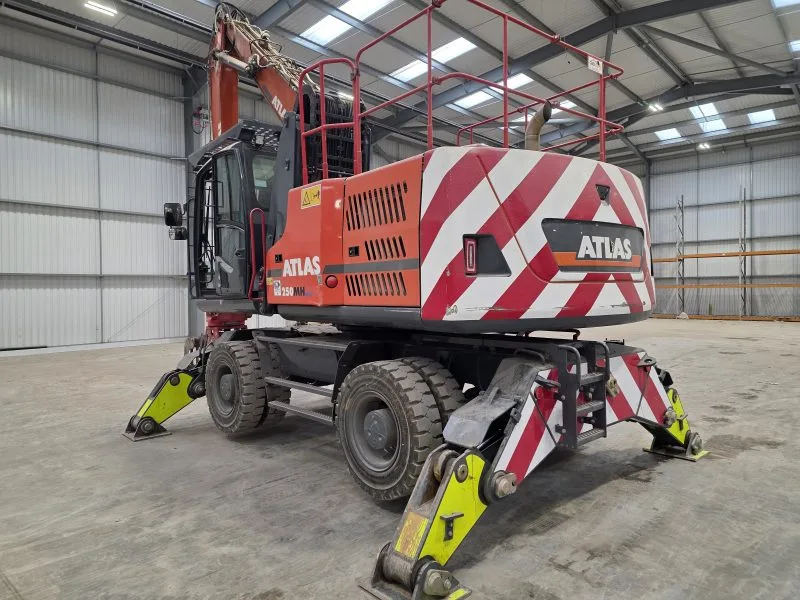 Atlas 250 MH Material Handler Atlas 250 MH Material Handler - scrap sorting industrial crane, high capacity waste loader, mobile recycling yard handler